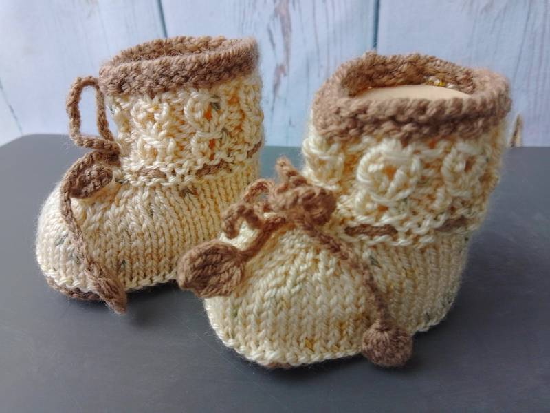 Babyschuhe Gestrickt Zum Binden Babyschuhe Gestrickt Zum Binden von MaschenVonMargit