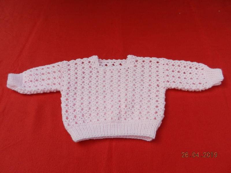 Gehäkelter Baby Pullover Gr 74/80 von Maschenzauberland