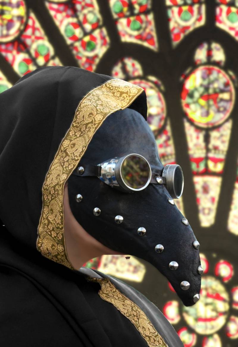 Pestdoktor Maske Aus Schwarzem Leder Mit Brille Und Stecker Dark Steampunk Cosplay Larp Burning Man Fantasy Venezia Gothic Pestdoktor Maske Aus Schwarzem Leder Mit Brille Und Stecker Dark Steampunk Cosplay Larp Burning Man Fantasy Venezia Gothic von MaschereFabula