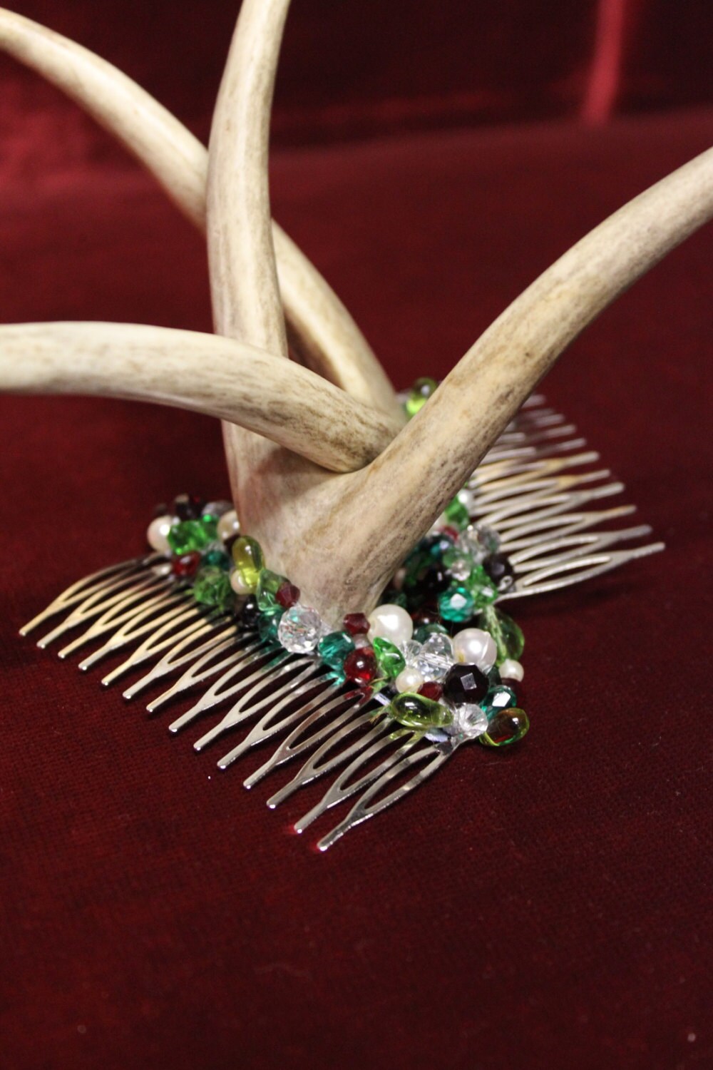 Yule Antlers - Festliches Geweih Und Kristall Kopfschmuck Auf Bestellung von Mascherina