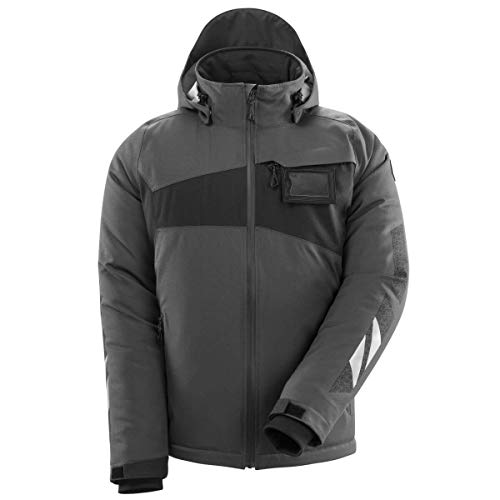 Mascot Accelerate Winterjacke Herren | Wasserdicht | CLIMASCOT-Isolierung | Cordura-Verstärkung Top Qualität Top Preis (L, dunkelanthrazit/schwarz) von MASCOT