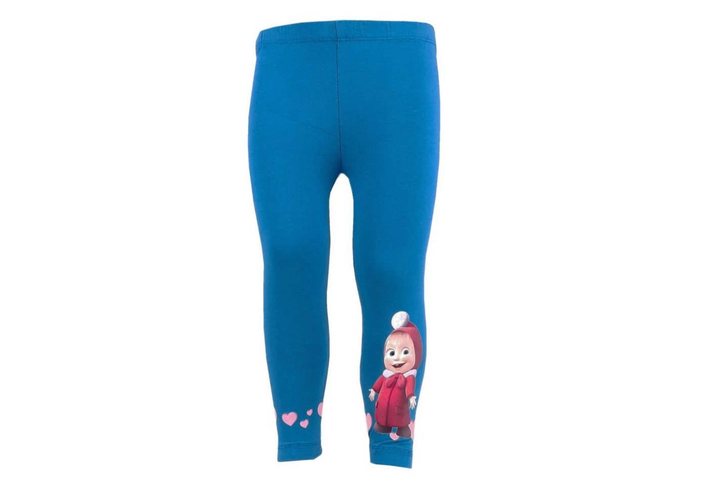 Masha and the bear Leggings Mascha und der Bär Kinder Mädchen Leggings Gr. 98 bis 128, Blau oder Grau von Masha and the bear