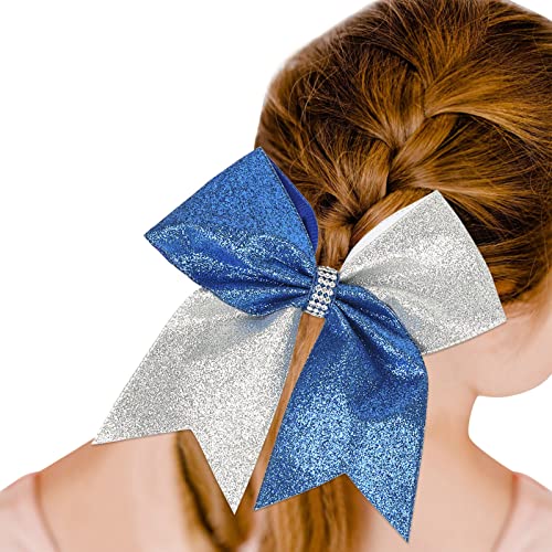 1 STÜCK Haargummis Gradient Pailletten Bowknot Kopfschmuck Seile Dekorationen Kopfschmuck Dekoration Haargummis Für Mädchen Stirnbänder Damen Glitzer (Blue, One Size) von Mashaouyo