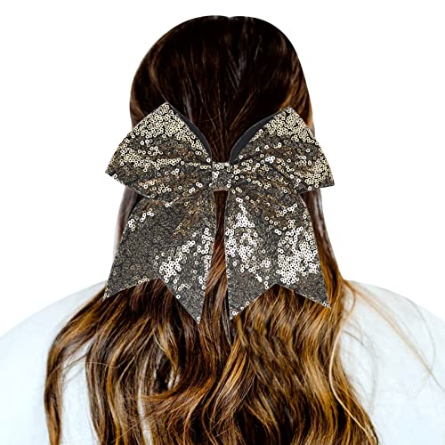 1 STÜCK Haargummis Gradient Pailletten Bowknot Kopfschmuck Seile Dekorationen Kopfschmuck Dekoration Haargummis Für Mädchen Yoga Band Haare (Gold, One Size) von Mashaouyo