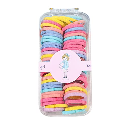 60 Stück Mädchen bunte elastische Haarbänder Kinder Pferdeschwanz Gummi Zubehör Sportanzug Damen Winter (H, One Size) von Mashaouyo