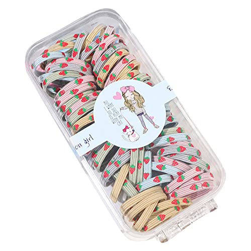 60 Stück Mädchen bunte elastische Haarbänder Kinder Pferdeschwanz Gummi Zubehör Stirnbänder Mädchen Winter (A, One Size) von Mashaouyo