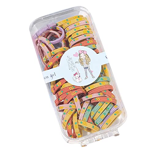 60 Stück Mädchen bunte elastische Haarbänder Kinder Pferdeschwanz Gummi Zubehör Stirnbänder Mädchen Winter (D, One Size) von Mashaouyo