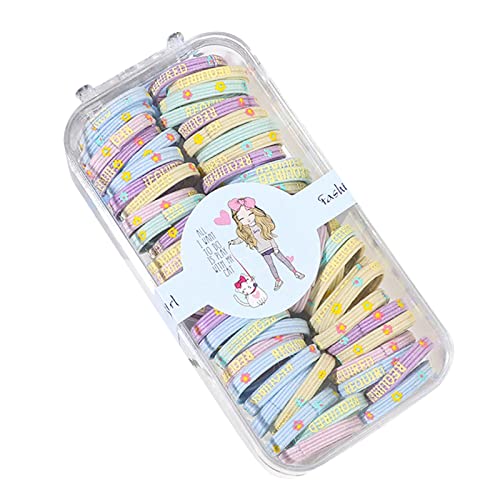 60 Stück Mädchen bunte elastische Haarbänder Kinder Pferdeschwanz Gummi Zubehör Stirnbänder Mädchen Winter (E, One Size) von Mashaouyo