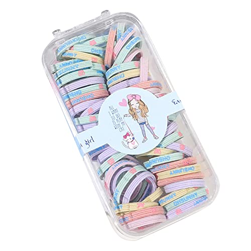 60 Stück Mädchen bunte elastische Haarbänder Kinder Pferdeschwanz Gummi Zubehör Stirnbänder Mädchen Winter (G, One Size) von Mashaouyo