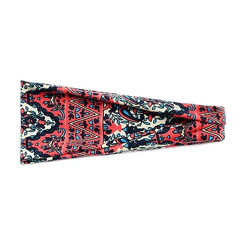 Boho-Stirnbänder für Damen, modisches breites Stirnband, Yoga-Workout-Stirnbänder, Haar-Accessoires-Band Haarreife Stirnbänder (Watermelon Red, One Size) von Mashaouyo