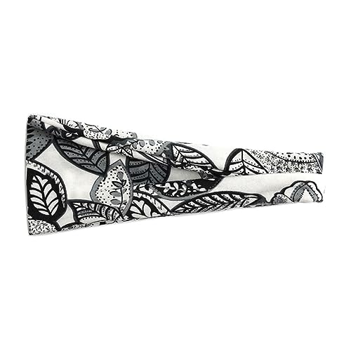 Boho-Stirnbänder für Damen, modisches breites Stirnband, Yoga-Workout-Stirnbänder, Haar-Accessoires-Band Haarreife Stirnbänder (White, One Size) von Mashaouyo