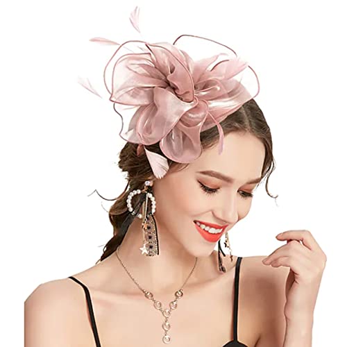 Damen Solid Mesh Kopfschmuck Haarschmuck Stirnband Jungen (Pink, One Size) von Mashaouyo