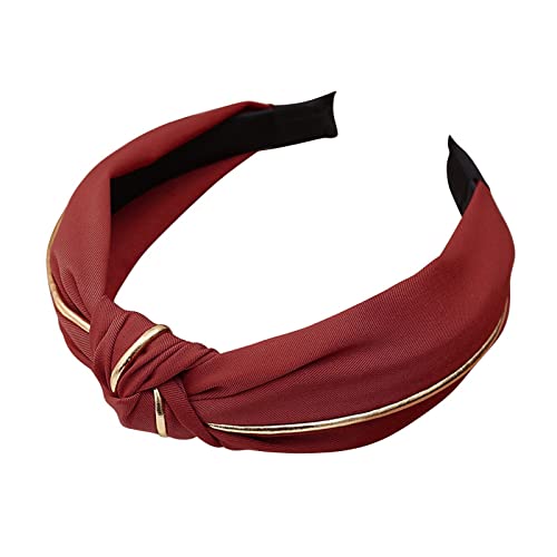 Das Tuch von Ms. Hairband in Phnom Penh hat einen einfachen Knoten in Volltonfarbe und ein Stirnband mit breiter Krempe zum Waschen des Gesichts Schweißband Kinder Fußball (Red, One Size) von Mashaouyo