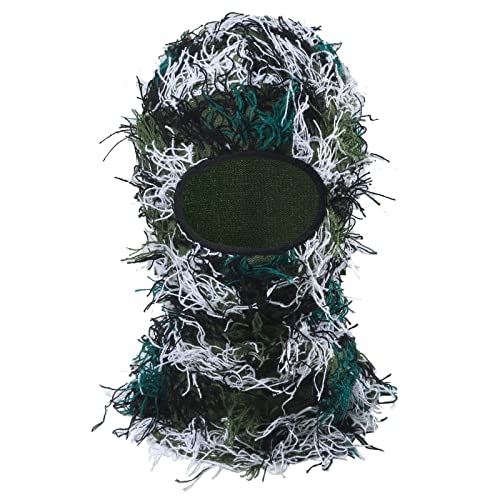 Distressed Ski 20+ Farben gestrickte Vollgesichts-Wintermützen für Männer und Frauen, mit Fleece gefüttert, weich, warm, Strickmütze, Skistrumpf, Manschettenmütze Fliegermütze Kinder (Green, One Size) von Mashaouyo