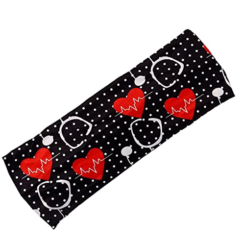 Frauen-Druck-Stirnband-elastischer Kopfwickel-Haarband-Bandana-Stirnband Orthodox Stirnband (Red, One Size) von Mashaouyo