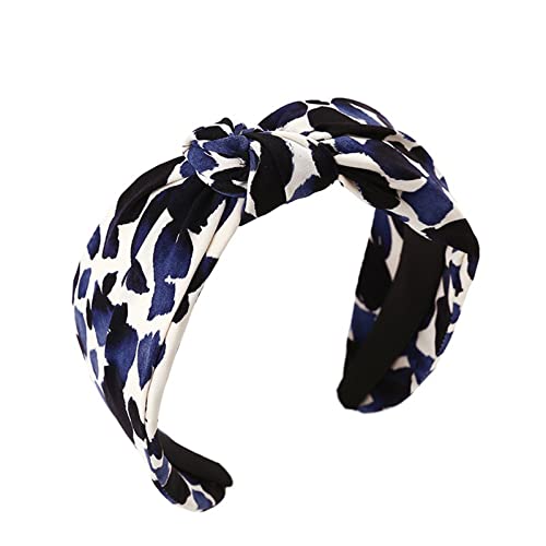 Frauen-Druck-Stirnband-elastischer Kopfwickel-Haarband-Bandana-Stirnband Schweißband Kinder Fußball (Blue, One Size) von Mashaouyo