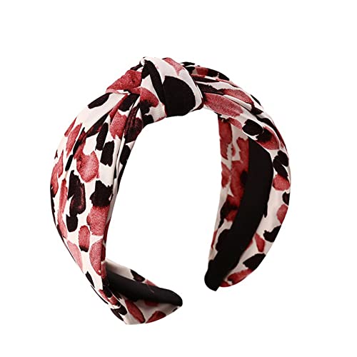 Frauen-Druck-Stirnband-elastischer Kopfwickel-Haarband-Bandana-Stirnband Schweißband Kinder Fußball (Pink, One Size) von Mashaouyo