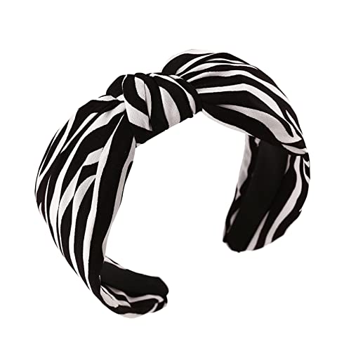 Frauen-Druck-Stirnband-elastischer Kopfwickel-Haarband-Bandana-Stirnband Tenniszubehör Herren (Black, One Size) von Mashaouyo