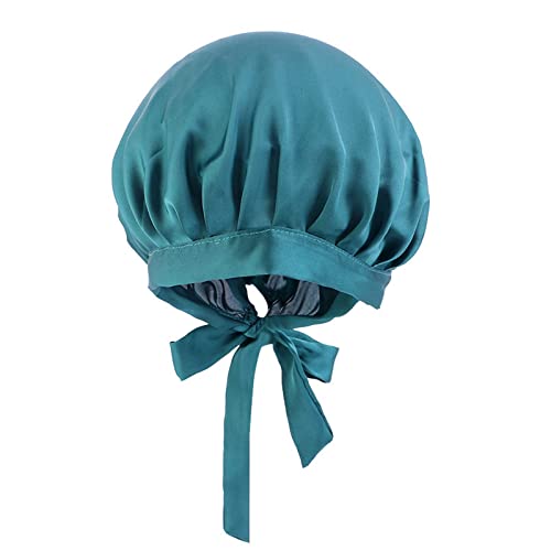 Frauen Hut Mütze Haar Turban Wrap Turban Hüte Bad Duschhaube Badehut Haarschutz Duschhauben Stirnband Joggen Damen Sommer Blau (Green, One Size) von Mashaouyo