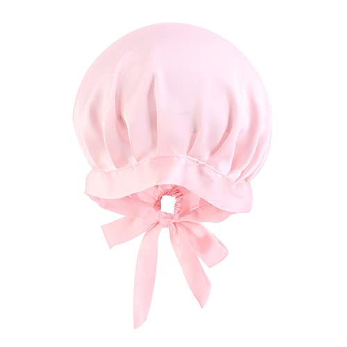 Frauen Hut Mütze Haar Turban Wrap Turban Hüte Bad Duschhaube Badehut Haarschutz Duschhauben Stirnband Joggen Damen Sommer Blau (Pink, One Size) von Mashaouyo