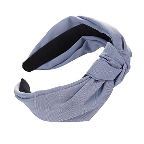 Frauen-einfacher Knoten-süßes Stirnband-Haarband-Bogen-Haar-Haarband-Mode-Mädchen-Stirnband Fahrrad Outfit Herren Rot (Blue, One Size) von Mashaouyo