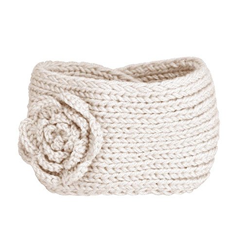 Haarband Haar Kamelie Blumen Häkeln Stricken Stirnband Hoop Beige Stirnband Dünnes Haarband Männer (Beige, One Size) von Mashaouyo