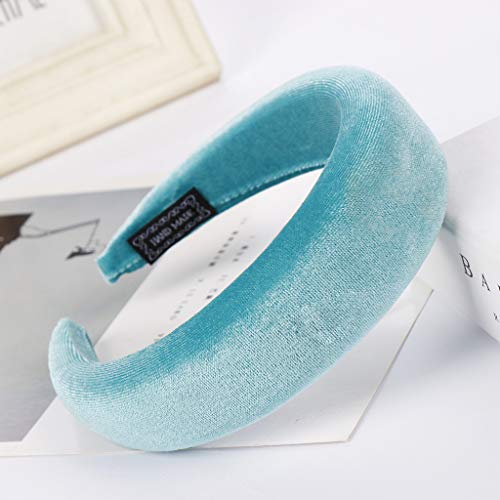 Haarreif Mädchen Haare Haare Frauen Süßer Schwamm samt Fashion-Kopf Haarbügel Haarbügel Haarbügel Wandern Damen Stirnband (Sky Blue, One Size) von Mashaouyo