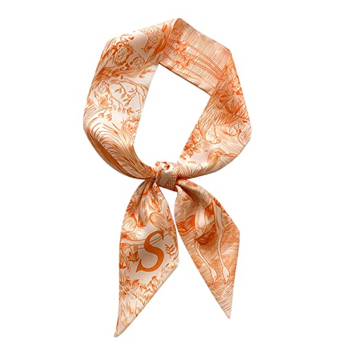 Handtuch-Stirnband für Damen, Retro-Temperament, Krawattenbeutel, langer Streifen, schwimmendes Stirnband, Schleife, Haarschmuck Haarreifen Zickzack (Orange, One Size) von Mashaouyo