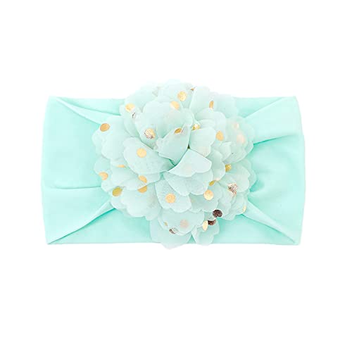 Headbands für Neugeborene Babys Kleinkinder Kinder Super Stretch Weichknoten Stirnband Damen Schwarz (Mint Green, One Size) von Mashaouyo