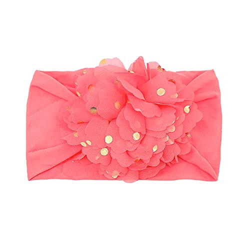 Headbands für Neugeborene Babys Kleinkinder Kinder Super Stretch Weichknoten Stirnband Damen Schwarz (Watermelon Red, One Size) von Mashaouyo