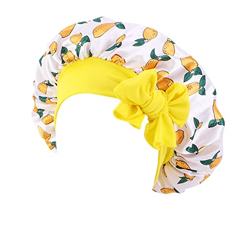 Kinder Jungen Hut Mütze Haar Turban Wickel Turban Hüte Bad Duschhaube Badehut Haarschutz Duschhauben Schlummertrunk Schwitzen Anzug (Yellow, One Size) von Mashaouyo