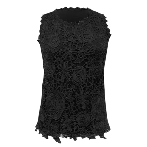 Lace Top Tanktops Frauen Mit Spitze Party Tops Damen Unterhemden Tankini Große Größen Tops Elegant Spitzentop Tankini Set Bauchfreies Oberteil Blusentops Ärmellos Trägertop Mädchen Trägertops von Mashaouyo