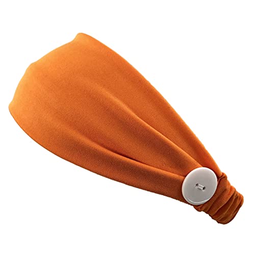 Laufendes Yoga mit Knopf-Trainings-Turban, elastisches Zubehör, Stirnband, Haarband Stirnbänder Von Dörfer (Orange, One Size) von Mashaouyo