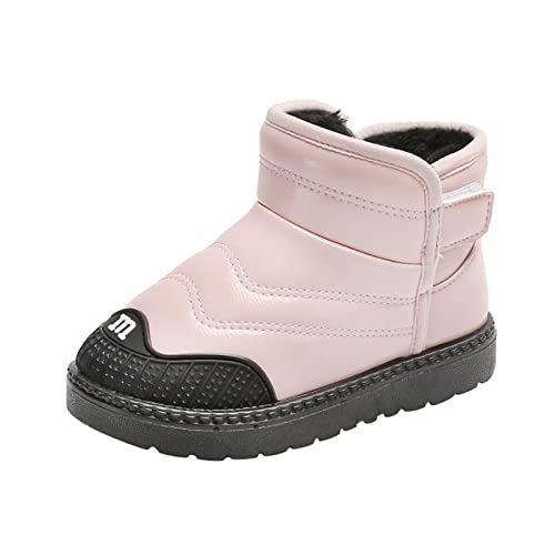 Mädchen und Jungen Boots Wasserdichte Stiefel Warm Gefütterte Ankle Mädchen Stiefeletten Schneestiefel Warme Stiefel Einfarbig Bequem Niedlicher Herbst und Winter Kinderschuhe Mode von Mashaouyo