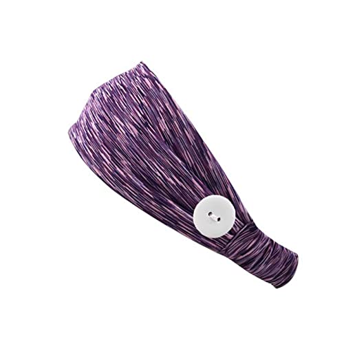 Mashaouyo Mittleres Haar, Samt, Perlen-Stirnband, geknotetes Nagel-Stirnband, Retro-Knoten-Accessoire-Stirnband Warme Stirnbänder Damen (Purple-2, One Size) von Mashaouyo