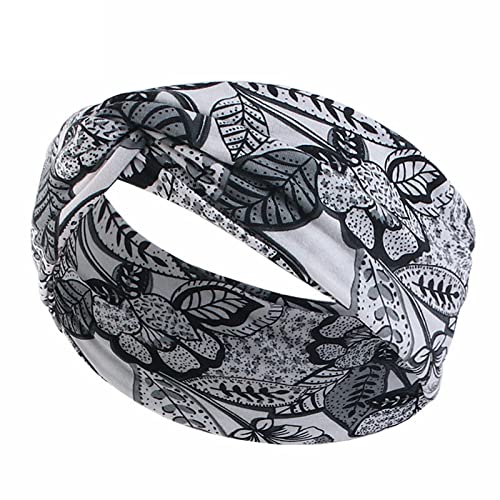 Mode Haarband Stirnband Wrap Band Frauen Haar Bandanas Stirnband Neon Schweißbänder Set (Grey, One Size) von Mashaouyo