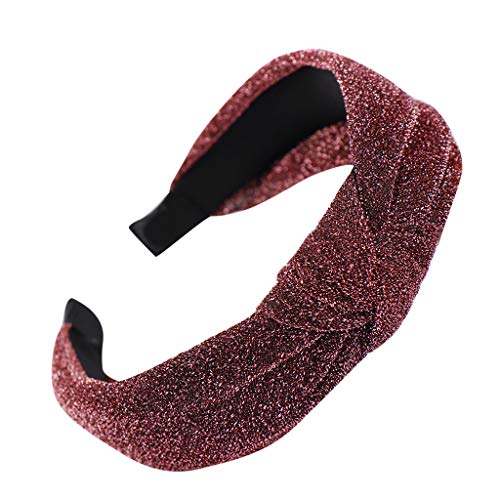 Modebogenknoten Frauen helle Seide Kopfhoop einfache Süße Mädchen Haarreif Stirnband Wandern Sommer (Hot Pink, One Size) von Mashaouyo