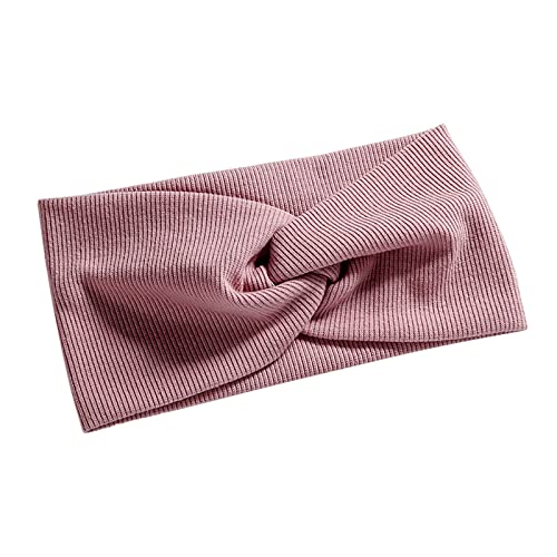 Neues Haarband für Frauen, gestrickter, Haarband, Yoga-Stirnband Kopfband Herren Multifunktionale (Pink, One Size) von Mashaouyo