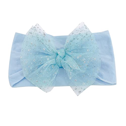 Neugeborenes Kleinkind Kinder Baby Mädchen Baby Stirnbänder Bögen geknotete weiche Headwraps Fotografie Requisiten Fahrrad Dekoration Junge (Blue, One Size) von Mashaouyo