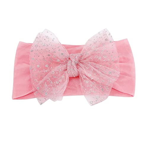 Neugeborenes Kleinkind Kinder Baby Mädchen Baby Stirnbänder Bögen geknotete weiche Headwraps Fotografie Requisiten Fahrrad Dekoration Junge (Pink, One Size) von Mashaouyo