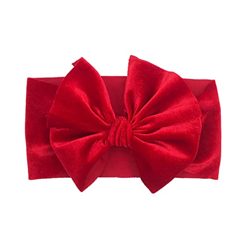 Neugeborenes Kleinkind Kinder Baby Mädchen Baby Stirnbänder Bögen geknotete weiche Headwraps Fotografie Requisiten Jogging Kleidung Herren (Red, One Size) von Mashaouyo