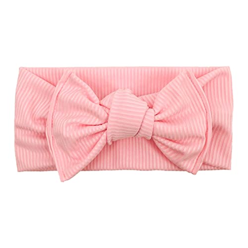 Neugeborenes Kleinkind Kinder Baby Mädchen Baby Stirnbänder Bögen geknotete weiche Headwraps Fotografie Requisiten Stirnband Damen Schwarz Winter (Pink, One Size) von Mashaouyo