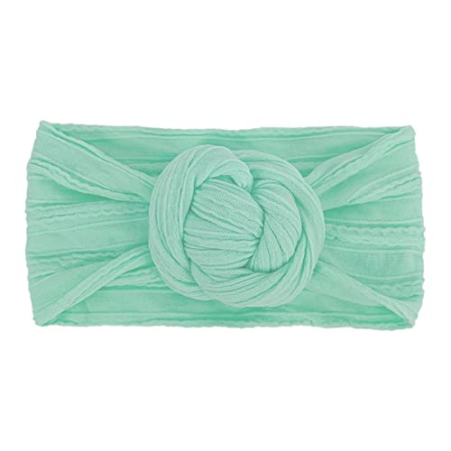 Neugeborenes Kleinkind Kinder Baby Mädchen Baby Stirnbänder Kreis Bögen geknotet weiche Seide Nylon Headwraps Fotografie Requisiten Sommer Stirnband Damen (Mint Green, One Size) von Mashaouyo