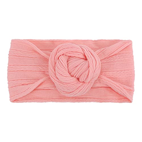 Neugeborenes Kleinkind Kinder Baby Mädchen Baby Stirnbänder Kreis Bögen geknotet weiche Seide Nylon Headwraps Fotografie Requisiten Sommer Stirnband Damen (Pink, One Size) von Mashaouyo