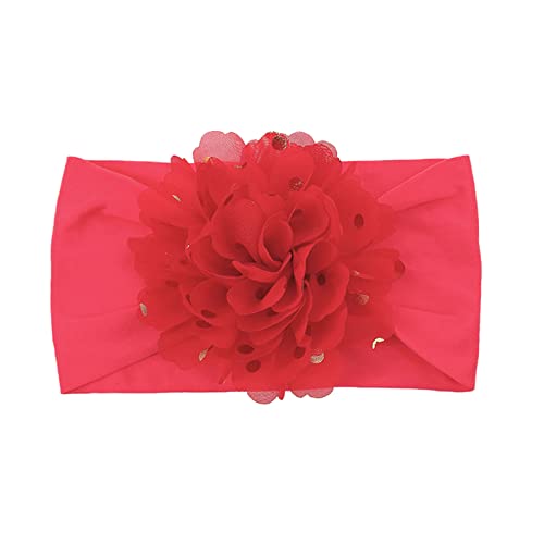 Neugeborenes Kleinkind Kinder Baby Mädchen Baby Stirnbänder Weiche Headwraps Fotografie Requisiten Haarband Kinder Jungen (Red, One Size) von Mashaouyo