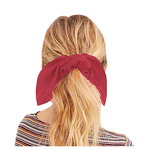 Scrunchie Bindungen Pony Tail 1PC Bands Oar hair Satin hair Rabbit für Frauen Haarband Kopfbedeckung Wandern (A, One Size) von Mashaouyo