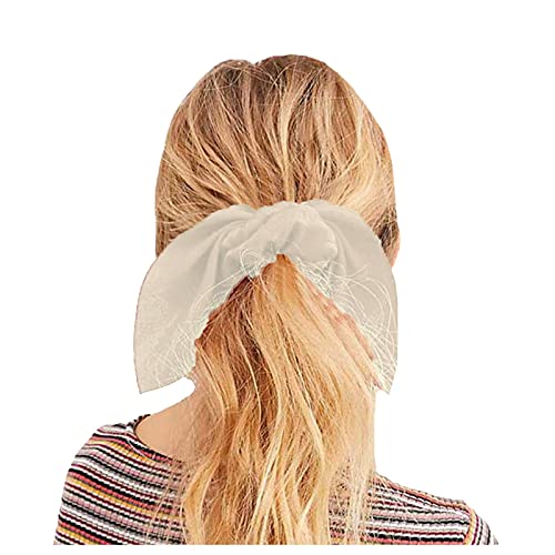 Scrunchie Bindungen Pony Tail 1PC Bands Oar hair Satin hair Rabbit für Frauen Haarband Kopfbedeckung Wandern (C, One Size) von Mashaouyo