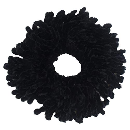 Scrunchie einfache Hijab Kopfbedeckung elastisches Band Gummibogen volumisierend Laufstirnband Herren (Black, One Size) von Mashaouyo