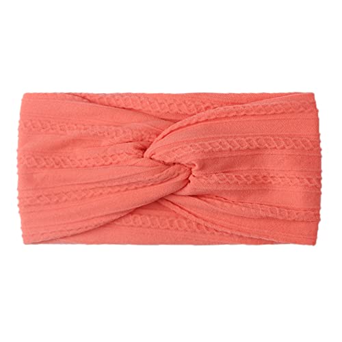 Solide Kopfbedeckung, Stretch, Mädchen-Haarband, Baby-Knoten, 1 Stück, Neugeborenen-Stirnband, Kinder-Haarschmuck, natürliche Haarkreide für Kinder (C, Einheitsgröße) von Mashaouyo