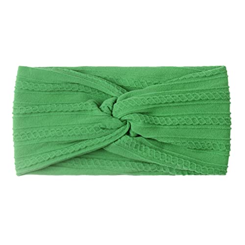Solide Kopfbedeckung, Stretch, Mädchen-Haarband, Baby-Knoten, 1 Stück, Neugeborenen-Stirnband, Kinder-Haarschmuck, natürliche Haarkreide für Kinder (I, Einheitsgröße) von Mashaouyo